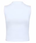 Crop Top Jersey con Collo Alto da Donna – immagine 4