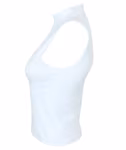 Crop Top Jersey con Collo Alto da Donna – immagine 5