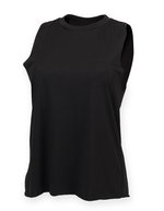 Hochkragen-Top mit groben Armlöchern – Black