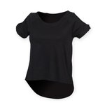 T-Shirt mit Fallendem Rückenteil für Damen – Bild 3