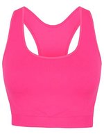 SF Women Bauchfreies Sporttop mit Racerback-Ausschnitt – Neon Pink