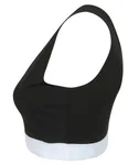 SF Women Bauchfreies Sportshirt mit Jacquard-Band, Black/Black XS, SF236 – Bild 4