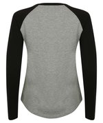 SF Women Baseball-Langarmshirt mit Raglan-Ärmeln, Heather Grey/Black XS, SF271 – Bild 4