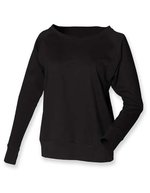 SF Women Raglan Sweatshirt Boat-Neck Meliert für Damen, Heather Grey S, SF513 – Bild 1