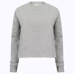 SF Women Oversized, Cropped Sweater, Black S, SF515 – Heather Grey