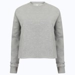 Women´s Cropped Slounge Sweat – Melange Grigio