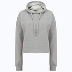 Women´s Cropped Slounge Hoody – Melange Grigio