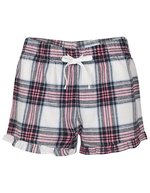SF Women Damen-Shorts mit Schottenmuster und Volants, Red-Navy Check XXS, SF82 – White-Pink Quadri
