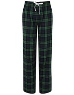 SF Women Tartan Loungehose aus Flanell-Twill – Navy-Green Check