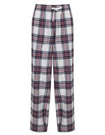 SF Women Tartan Loungehose aus Flanell-Twill – White-Pink Check