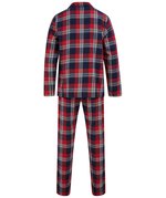 SF Men Karierter Langarm-Schlafanzug aus Baumwolle, Red-Navy Check XS, SFM074 – Bild 4