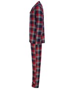 SF Men Karierter Langarm-Schlafanzug aus Baumwolle, Red-Navy Check XS, SFM074 – Bild 5