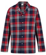 SF Men Karierter Langarm-Schlafanzug aus Baumwolle, Red-Navy Check XS, SFM074 – Bild 7
