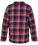 SF Men Karierter Langarm-Schlafanzug aus Baumwolle, Red-Navy Check XS, SFM074 – Bild 8