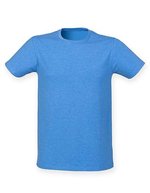 SF Men Modisches Stretch T-Shirt mit Seitennähten, Bright Red XXL, SFM121 – Heather Blue
