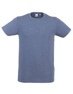 SF Men Modisches Stretch T-Shirt mit Seitennähten, Bright Red XXL, SFM121 – Heather Navy