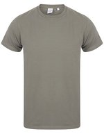 SF Men Modisches Stretch T-Shirt mit Seitennähten, Bright Red XXL, SFM121 – Khaki