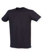 SF Men Modisches Stretch T-Shirt mit Seitennähten, Bright Red XXL, SFM121 – Navy