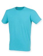 SF Men Modisches Stretch T-Shirt mit Seitennähten, Bright Red XXL, SFM121 – Surf Blue