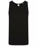 SF Men Sleeveless Melange T-Shirt with Stretch, Black M, SFM123 – image 3
