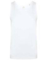 SF Men Ärmelloses Melange T-Shirt mit Stretch – White