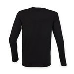 SF Men Langarm T-Shirt mit Stretch und Enzymwäsche, Black S, SFM124 – Bild 4