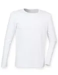 SF Men Langarm T-Shirt mit Stretch und Enzymwäsche, White XL, SFM124 – Bild 1