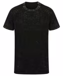 SF Men Washed-Look T-Shirt mit Rundhalsausschnitt, Washed Black L, SFM203 – Bild 3