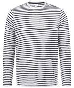 SF Men Langarm T-Shirt Oxford Navy mit Label, White/Oxford Navy XXS, SFM204 – Bild 3