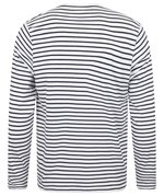SF Men Langarm T-Shirt Oxford Navy mit Label, White/Oxford Navy XXS, SFM204 – Bild 4