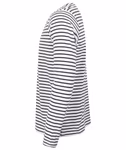 SF Men T-Shirt a maniche lunghe Oxford Navy con etichetta, White/Oxford Navy XXS, SFM204 – immagine 6