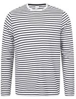 SF Men Langarm T-Shirt Oxford Navy mit Label, White/Oxford Navy XXS, SFM204 – Bild 2