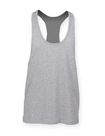 SF Men Ärmelloses Fashion T-Shirt Skinnifit Schnitt – Heather Grey
