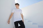 SF Men Extralanges T-Shirt mit Dipped Hem, Black S, SFM258 – Bild 1