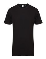 SF Men Extralanges T-Shirt mit Dipped Hem, Black S, SFM258 – Bild 2