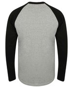 SF Men Langarm Raglan T-Shirt aus Baumwolle, Heather Grey/Black XS, SFM271 – Bild 4