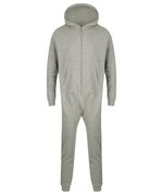 SF Men Einteiler mit Kapuze und Reißverschluss, Heather Grey L/XL, SFM470 – Bild 3