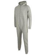SF Men Einteiler mit Kapuze und Reißverschluss, Heather Grey L/XL, SFM470 – Bild 5