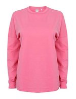 SF Men Übergroßes Sweatshirt mit Sloganprint, Black XXS, SFM514 – Rosa brillante