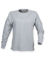 SF Men Übergroßes Sweatshirt mit Sloganprint, Black XXS, SFM514 – Melange Grigio
