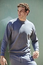 SF Men Nachhaltiger Sweat mit dropped Tail-Saum, Black XXS, SFM530 – Bild 1