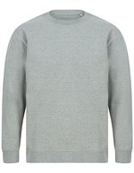 SF Men Nachhaltiger Sweat mit dropped Tail-Saum, Black XXS, SFM530 – Heather Grey