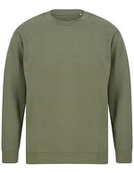 SF Men Nachhaltiger Sweat mit dropped Tail-Saum, Black XXS, SFM530 – Khaki