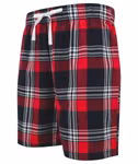 SF Men Shorts Lounge Tartan in Flanella di Cotone, Red-Navy Check M, SFM82 – immagine 5