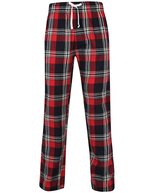 SF Men Tartan-Loungehose mit Dehnbund und Tasche, Red-Navy Check XS, SFM83 – Red-Navy Quadri