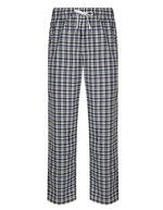 SF Men Tartan-Loungehose mit Dehnbund und Tasche, Red-Navy Check XS, SFM83 – White-Multi Quadri