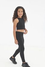 SF Minni Ärmelloses Kinder Racerback T-Shirt, Black 5-6 Jahre, SM106 – Bild 1