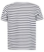 SF Minni Gestreiftes Kinder-Kurzarm-T-Shirt Baumwolle, White/Oxford Navy 5-6 Jahre, SM202 – Bild 4