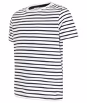 SF Minni T-Shirt a maniche corte a righe per Bambini Cotone, White/Oxford Navy 9-10 Jahre, SM202 – immagine 5