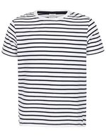 SF Minni Gestreiftes Kinder-Kurzarm-T-Shirt Baumwolle – White/Oxford Navy